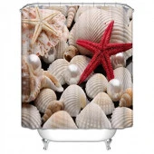 Zalel Шторы для ван. комн.Фотопринт с кольцами 180*200 арт. Sea star - КОЛОРЛОН ВТД Новосибирск