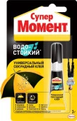 Клей секундный Супер Момент водостойкий 3г на блистер-карте 12*10 - КОЛОРЛОН ВТД Новосибирск