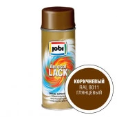 JOBI Эмаль аэрозольная глянцевая коричневая RAL 8011 (520мл / 270гр; 12шт) - КОЛОРЛОН ВТД Новосибирск
