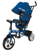 CR-B3-01DBL Велосипед 3х кол, City-Ride, пластик10/8,сиденье поворот,бампер,багаж,синий - КОЛОРЛОН ВТД Новосибирск