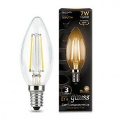 7W Gauss Filament Свеча 7W 550lm 2700К Е14 LED - КОЛОРЛОН ВТД Новосибирск