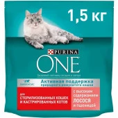 1,5КГ СУХОЙ КОРМ PURINA ДЛЯ КОШЕК ЛОСОСЬ  533723 - КОЛОРЛОН ВТД Новосибирск