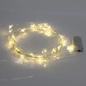 Гирлянда для дома "Цветочек" на батарейках 2,0 м 20 ламп LED, 1 реж., IP-20, Теплый белый - КОЛОРЛОН ВТД Новосибирск