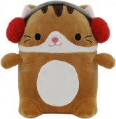 DT231100 Игрушка мягкая Котик в наушниках Размер: 19х17х22см Цвет: светло-коричневый ТамТам - КОЛОРЛОН ВТД Новосибирск