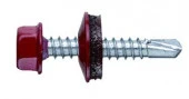 Саморезы 4,8х35 кровельные, сверло, винно-красные RAL 3005 (1 кг около 210 шт.) - КОЛОРЛОН ВТД Новосибирск