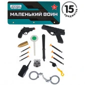 JB0210456 ТМ "КОМП.ДРУЗЕЙ", Серия "Мал.воин", Набор  "Полиция" (2 пистолета+13 пр.), в/п 20х17 см - КОЛОРЛОН ВТД Новосибирск