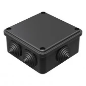GreenEl Распред коробка 100х100х50мм открытой установки чёрная IP55 GE41234-05 - КОЛОРЛОН ВТД Новосибирск