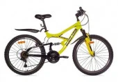 Велосипед BLACK AQUA Mount 1461 V matt 24" (лимонный-черный) - КОЛОРЛОН ВТД Новосибирск