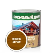ПРОФСТАНДАРТ СОСНОВЫЙ ДОМ Декоративно-защитный состав для древесины тиковое дерево (0,8л; 6шт) - КОЛОРЛОН ВТД Новосибирск