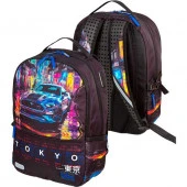 Рюкзак подростковый deVENTE "Label. Tokyo Drift" 7032584 эргон.спинка,30*39*17см,светоотр.эл. - КОЛОРЛОН ВТД Новосибирск