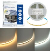 LS534 COB CCT-MIX 624SMD(2110)/ 14Вт/м 24V 5000*10*1.8мм 2700K+6500К, IP20 - КОЛОРЛОН ВТД Новосибирск