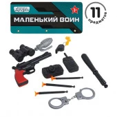 JB0210453 ТМ "КОМП.ДРУЗЕЙ", Серия "Мал.воин", Набор "Полиция" (пистолет+10 пр), в/п 28,5*17 - КОЛОРЛОН ВТД Новосибирск