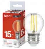15W Лампа LED-ШАР-deco 15Вт 230В Е27 4000К 1435Лм прозрачная IN HOME - КОЛОРЛОН ВТД Новосибирск