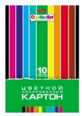 10Кц4л_05930 Набор картона цветн. Лакированный 10л 10 цв. А4ф в папке-Creative Set- - КОЛОРЛОН ВТД Новосибирск