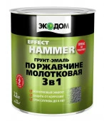 ЭКОДОМ Грунт-эмаль по ржавчине 3в1 молотковая 2,2кг серебристый - КОЛОРЛОН ВТД Новосибирск