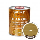 HUSKY Тиковое масло с твердым воском Дуб (0,9л; 6шт) - КОЛОРЛОН ВТД Новосибирск