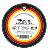 Изолента ПВХ 19мм/25м/0,13мм черная KRANZ - КОЛОРЛОН ВТД Новосибирск