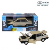 JB1200156ТМ "Автопанорама" Машинка металл., ВАЗ 21099, масштаб 1:22, золотой, инерция, откр. двери, - КОЛОРЛОН ВТД Новосибирск