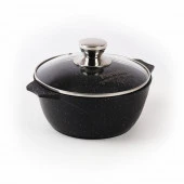 047012  Кастрюля 4,0л Гранит а/п Blaсk ст/кр (5) 44802 - КОЛОРЛОН ВТД Новосибирск