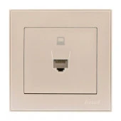 703-3030-139 Rain Розетка ПК Cat5e жемчужно-белый металлик - КОЛОРЛОН ВТД Новосибирск