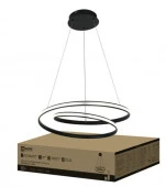 Люстра ESTETIKA DALI-HL-90BL 90Вт 230В 3000-6500K 500х500x120мм 1.2м трос ДУ черный IN HOME - КОЛОРЛОН ВТД Новосибирск