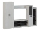 Гостиная OSKAR 4 ЛДСП 2700х1900х420 (сосна белая Loft/венге) - КОЛОРЛОН ВТД Новосибирск