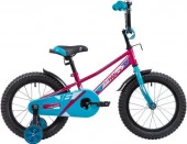 Велосипед NOVATRACK 16", VALIANT, фуксия, полная защита цепи, тормоз нож, короткие крылья, нет багаж - КОЛОРЛОН ВТД Новосибирск