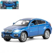 JB1200121ТМ "Автопанорама"  Машинка металл., 1:26 BMW X6, синий, свободный ход колес, откр. двери, к - КОЛОРЛОН ВТД Новосибирск