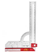 Vertextools  угольник profi для маркировки, подвижная шкала, inox+abs толщина 1,7 мм 3046-4 - КОЛОРЛОН ВТД Новосибирск