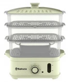 SAKURA Пароварка SA-7217W 3ч (14,0л) 900Вт бел - КОЛОРЛОН ВТД Новосибирск