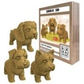 20077 QBRIX Картонный 3D конструктор Ещё три щенка - КОЛОРЛОН ВТД Новосибирск
