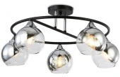 Люстра TR303019/5 BK/CH/SM черный/хром/дымчатый E27/5 max 60W D580х250 Я - КОЛОРЛОН ВТД Новосибирск