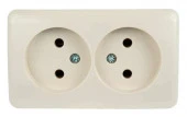 751-0300-128 VIOLA Розетка 2-ая б/з крем (керамика) - КОЛОРЛОН ВТД Новосибирск