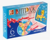Краски ЛУЧ "Витраж"  6цв. 17С1159 по стеклу неоновые с блестками - КОЛОРЛОН ВТД Новосибирск