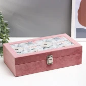 Шкатулка дерево "Розовые розы" бархат, стекло 8х15х29 см   4825599 - КОЛОРЛОН ВТД Новосибирск