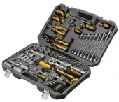 * Набор инструментов, 1/2", 1/4", CrV, S2, пластиковый кейс, 84 предмета// Denzel - КОЛОРЛОН ВТД Новосибирск