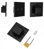 Выключатель 2 кл. сенсорный Wi-Fi черный SECURIC SEC-HV-802B2 - КОЛОРЛОН ВТД Новосибирск