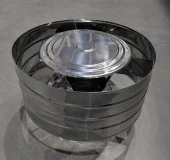 Оголовок-дефлектор нерж, нерж. d 115/200 0,5мм/0,5мм - КОЛОРЛОН ВТД Новосибирск