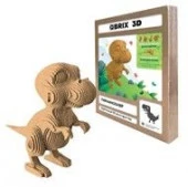 20061 QBRIX Картонный 3D конструктор Тираннозавр - КОЛОРЛОН ВТД Новосибирск