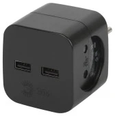 ЭРА Адаптер 2б/з + 2xUSB 2400mA, чёрный SP-2-USB-B - КОЛОРЛОН ВТД Новосибирск
