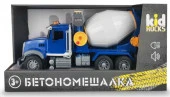 AB-2122 Игрушка-бетономешалка KID ROCKS, масштаб 1:12,со звуком и светом, инерц. механизм - КОЛОРЛОН ВТД Новосибирск