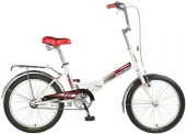 20FTG301V.WT7 Велосипед NOVATRACK 20" складной, TG30, белый, торм 1руч и нож - КОЛОРЛОН ВТД Новосибирск