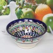 Коса для первых блюд большая 18см синяя Риштанская Керамика  406-408 - КОЛОРЛОН ВТД Новосибирск