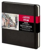 Скетчбук А5  24л. deVENTE кож.зам. "Art. Black" 2134500 тв.обл.,аквар.бум.300г/м2,мелк.зерн.,резинка - КОЛОРЛОН ВТД Новосибирск