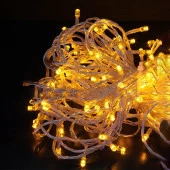 Гирлянда для дома 9,5м,100 ламп LED,Желтый,8 реж, прозр.пров., с возмож. соединен. 129-021 - КОЛОРЛОН ВТД Новосибирск
