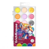 61380 КРАСКИ АКВ. 18 ЦВ. ERICHKRAUSE SAFARI NEON+PASTEL+PEARL, УФ ЗАЩИТА, П/К, Е/П /7/21/ - КОЛОРЛОН ВТД Новосибирск