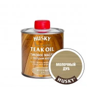 HUSKY Тиковое масло с твердым воском Молочный дуб (0,25л; 6шт) - КОЛОРЛОН ВТД Новосибирск