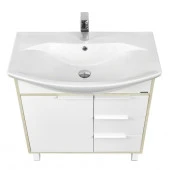 *Тумба с раковиной АКВАТОН Рико 80 белый/ясень фабрик 1A215401RIB90(1) - КОЛОРЛОН ВТД Новосибирск