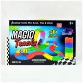 СВЕТЯЩАЯСЯ ГОНОЧНАЯ ТРАССА MAGIC TRACKS 136 дет. на батарейках в коробке - КОЛОРЛОН ВТД Новосибирск