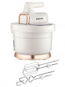 Миксер BRAYER BR1310, 500 Вт, 6 режимов, 2 крюка, 2 венчика, чаша 3,5 л., компактное хранение - КОЛОРЛОН ВТД Новосибирск